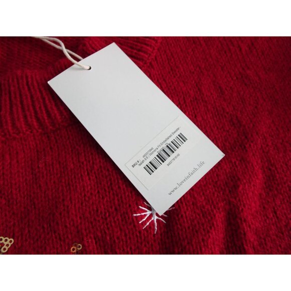 Love In Faith Ugly Christmas Tree Sweater Womans 2XL Isaiah 9:6 NWT - Picture 6 of 12